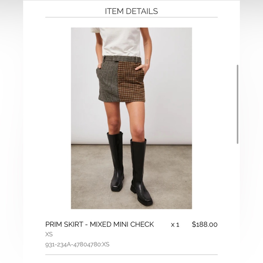 RAILS Prim Skirt Mixed Mini Size XS